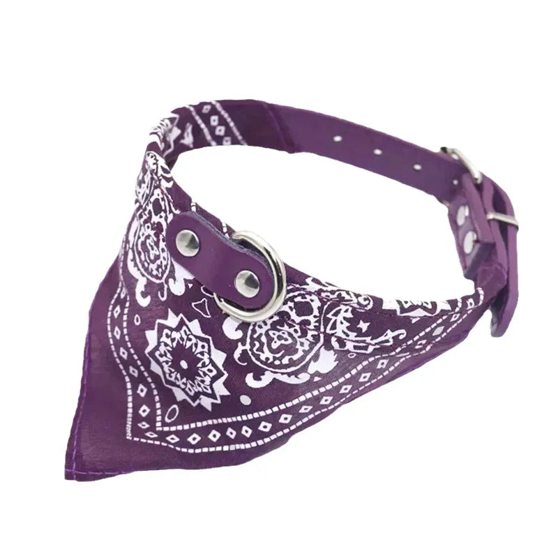 Adjustable Dog Cat Collar with Detachable Scarf