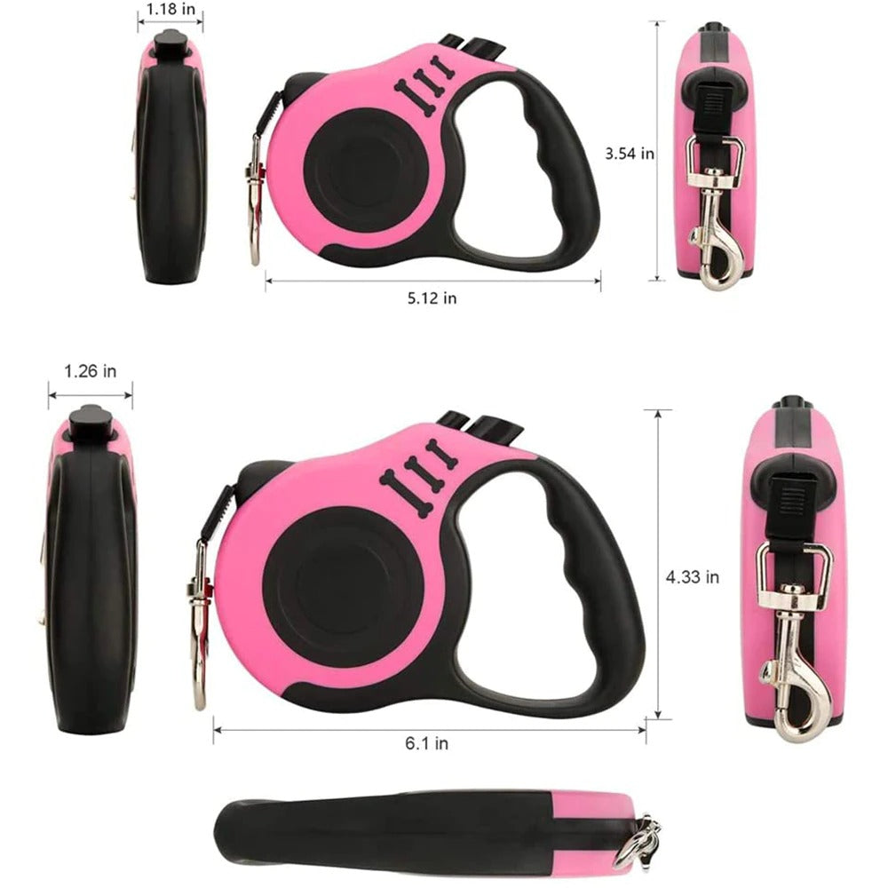 3m And 5m Durable Dog Leash Automatic Retractable Nylon Cat Lead Extension