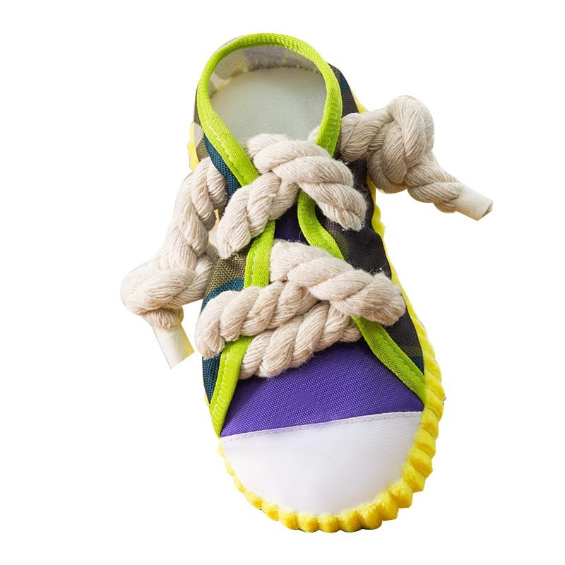 Toy Shoes Pet Cotton Rope Slippers Sound Making Toys