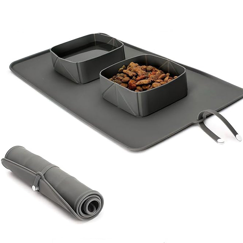 Portable Pet Feeder Silicone Bowls