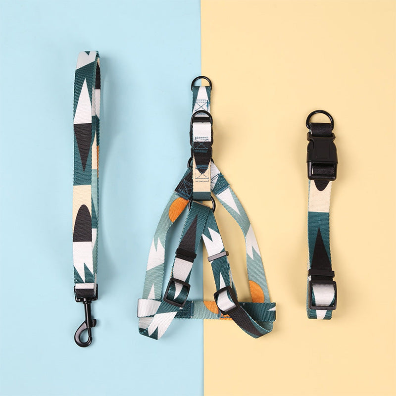 Hand Holding Rope, Leash, Collar Three-piece Set