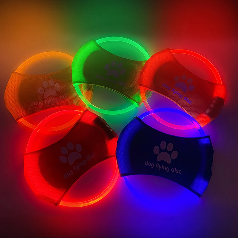 Flying Discs Light Glowing LED Luminous Interactive Toy