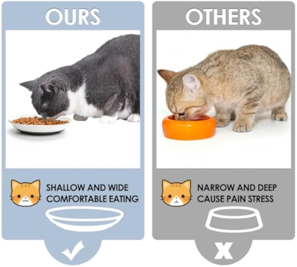 Whisker Friendly Ceramic Cat Food Bowls