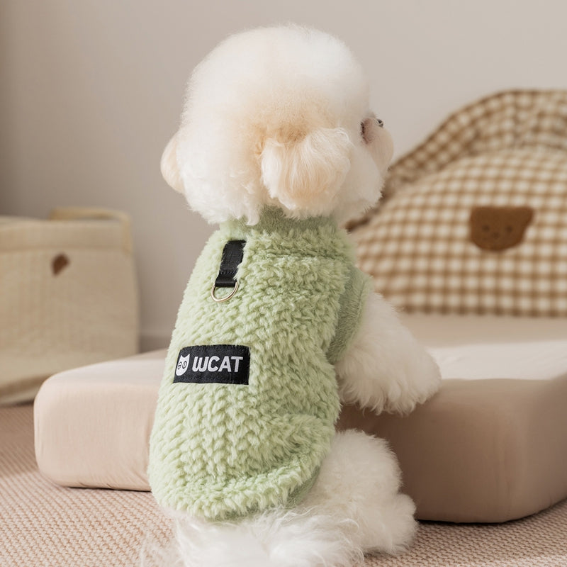 Two-legged Sleeveless Warm Fleece, Small And Medium-sized