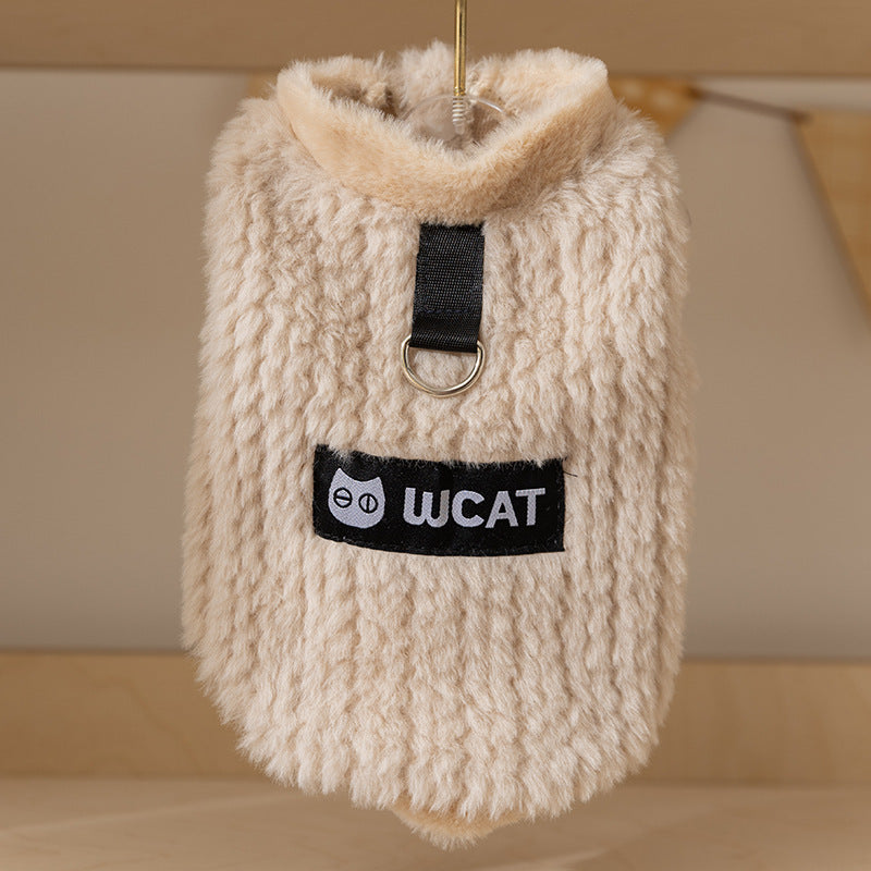 Two-legged Sleeveless Warm Fleece, Small And Medium-sized