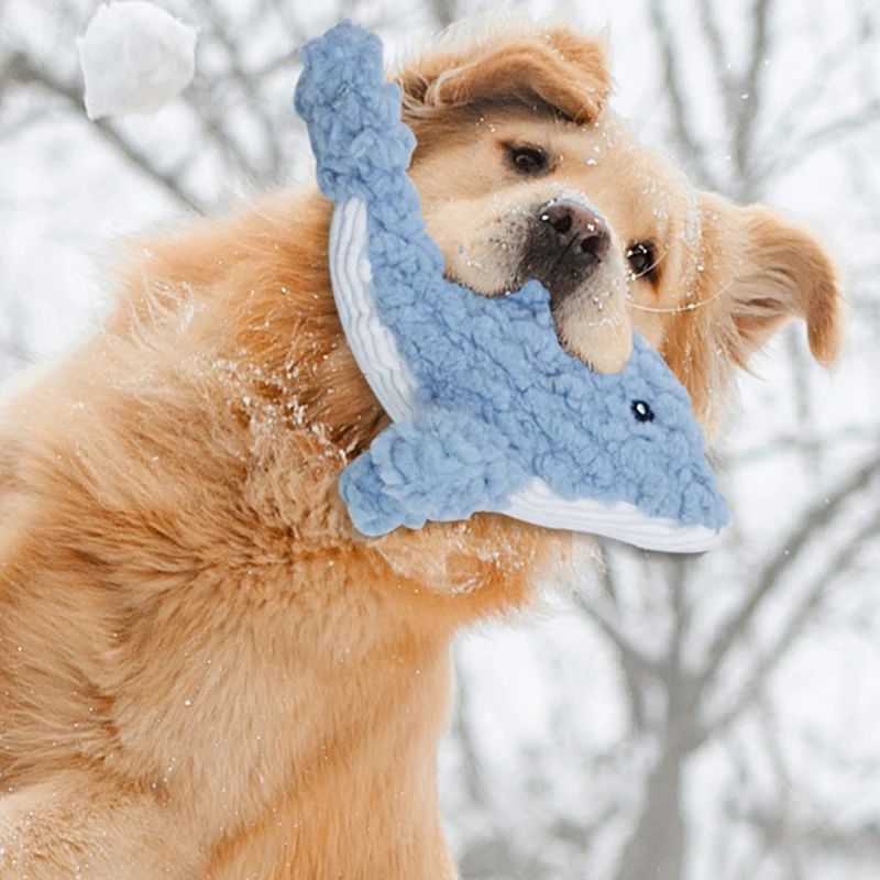 Plush Dog Toy Animals Shape Bite Resistant Squeaky Toys Corduroy