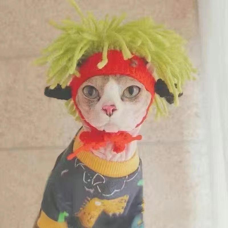 Pet Hat Cute 3D Knitted Wool Bonnet