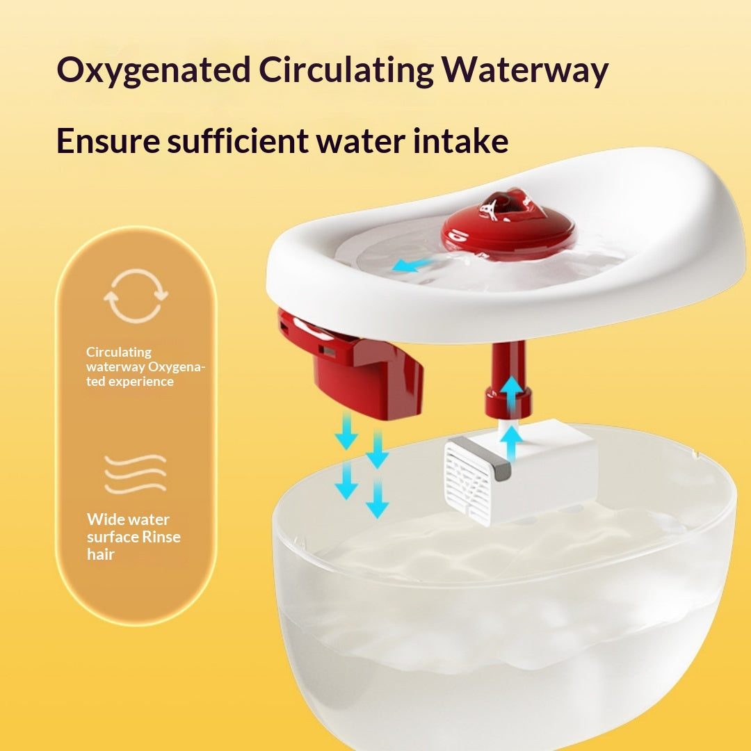 Silent Auto-Circulating Filtered Pet Water Fountain