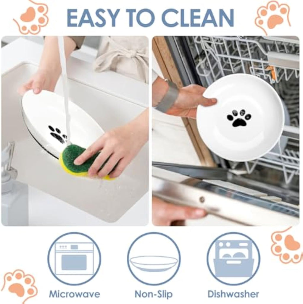 Whisker Friendly Ceramic Cat Food Bowls