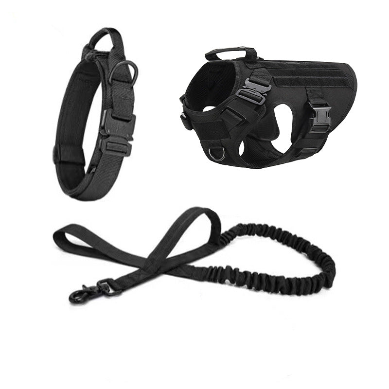 Tactics Dog Strap Collar Hand Holding Rope Three-piece Set