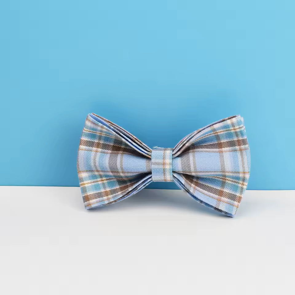 Blue Plaid Harness Set