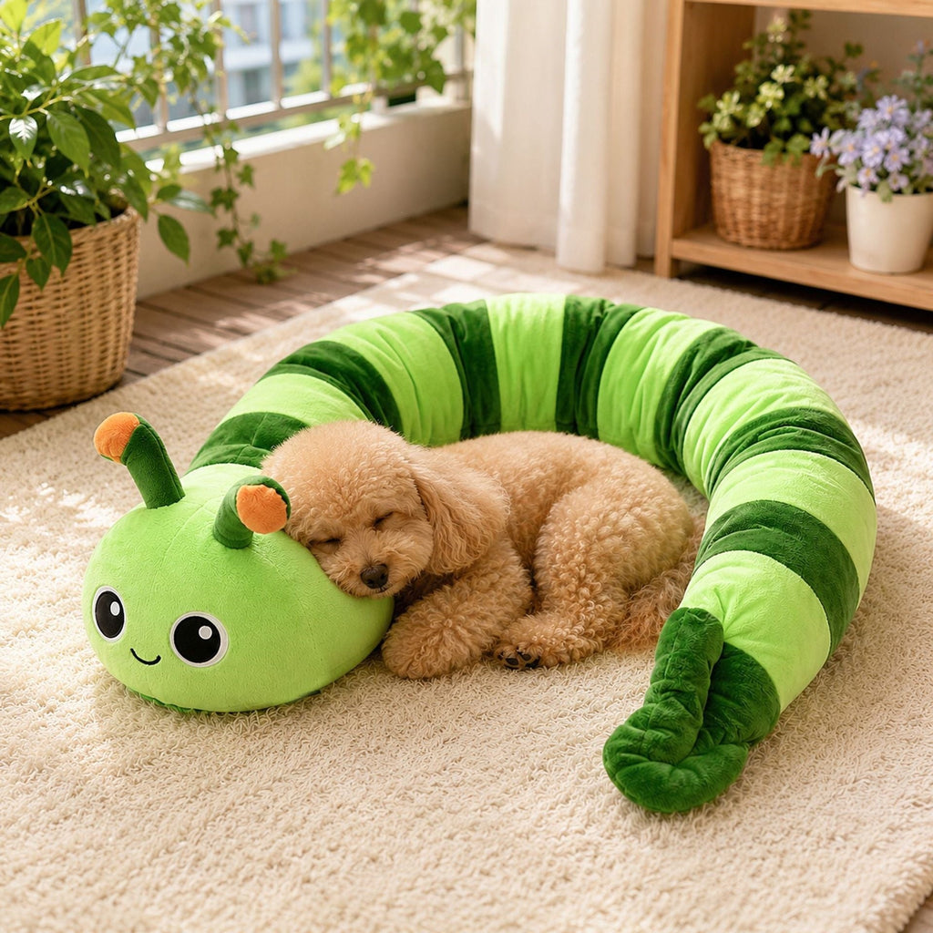 Creative New Caterpillar-Shaped Dog Pillow