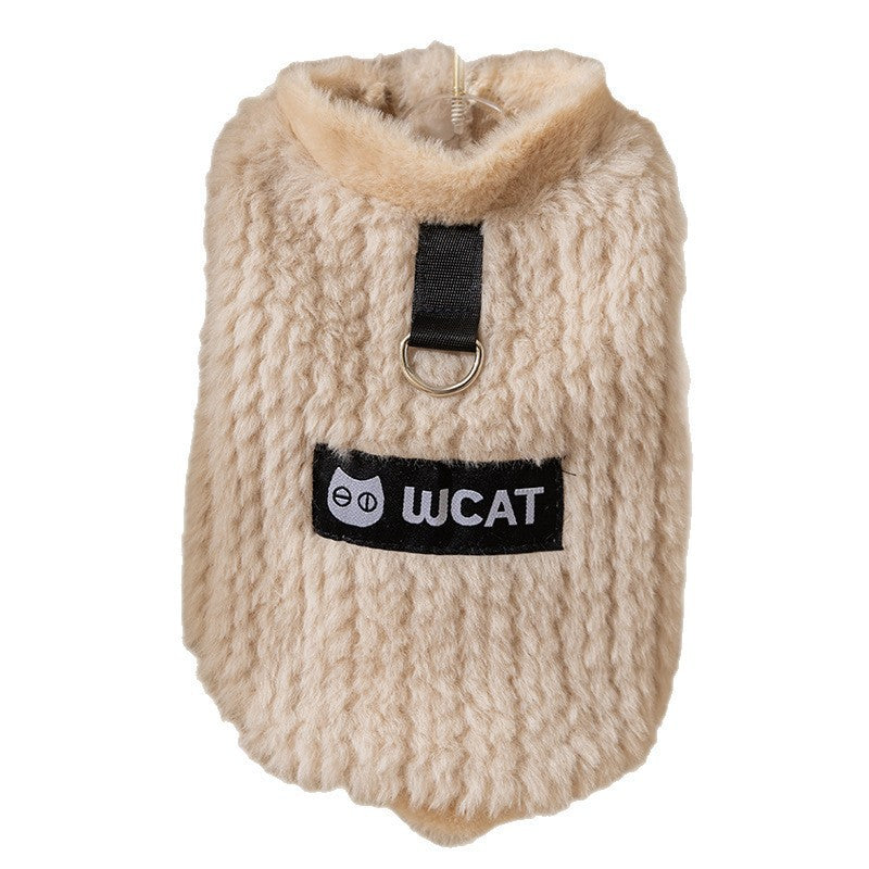 Two-legged Sleeveless Warm Fleece, Small And Medium-sized