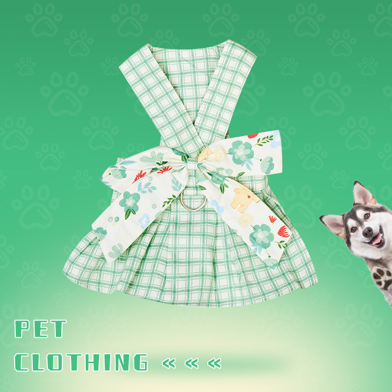 Summer Small Dog Clothes Pet Harness With Leash