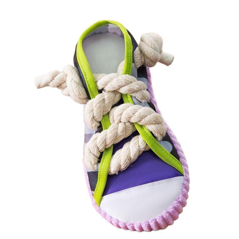 Toy Shoes Pet Cotton Rope Slippers Sound Making Toys
