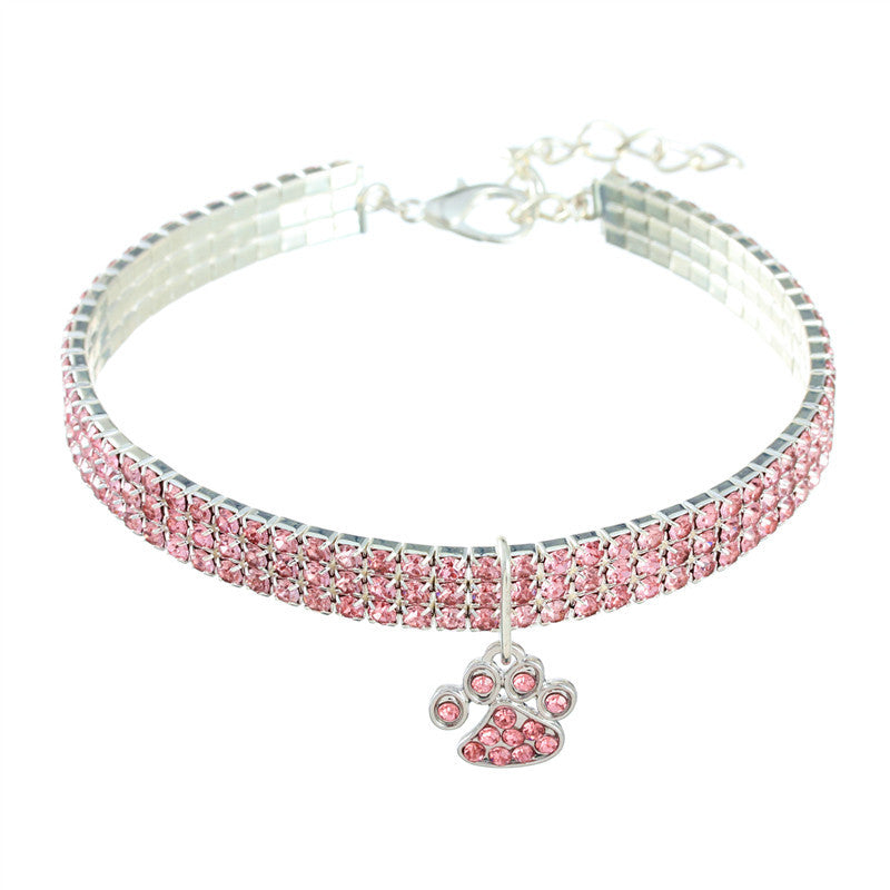 Diamond Pet Collar, Mixed-color Cat And Dog