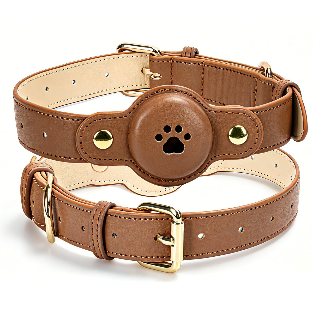 Fashionable PU Leather Pet GPS Collar