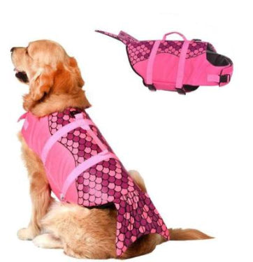 Mermaid Shark Pet Dog Swimming Life Vest