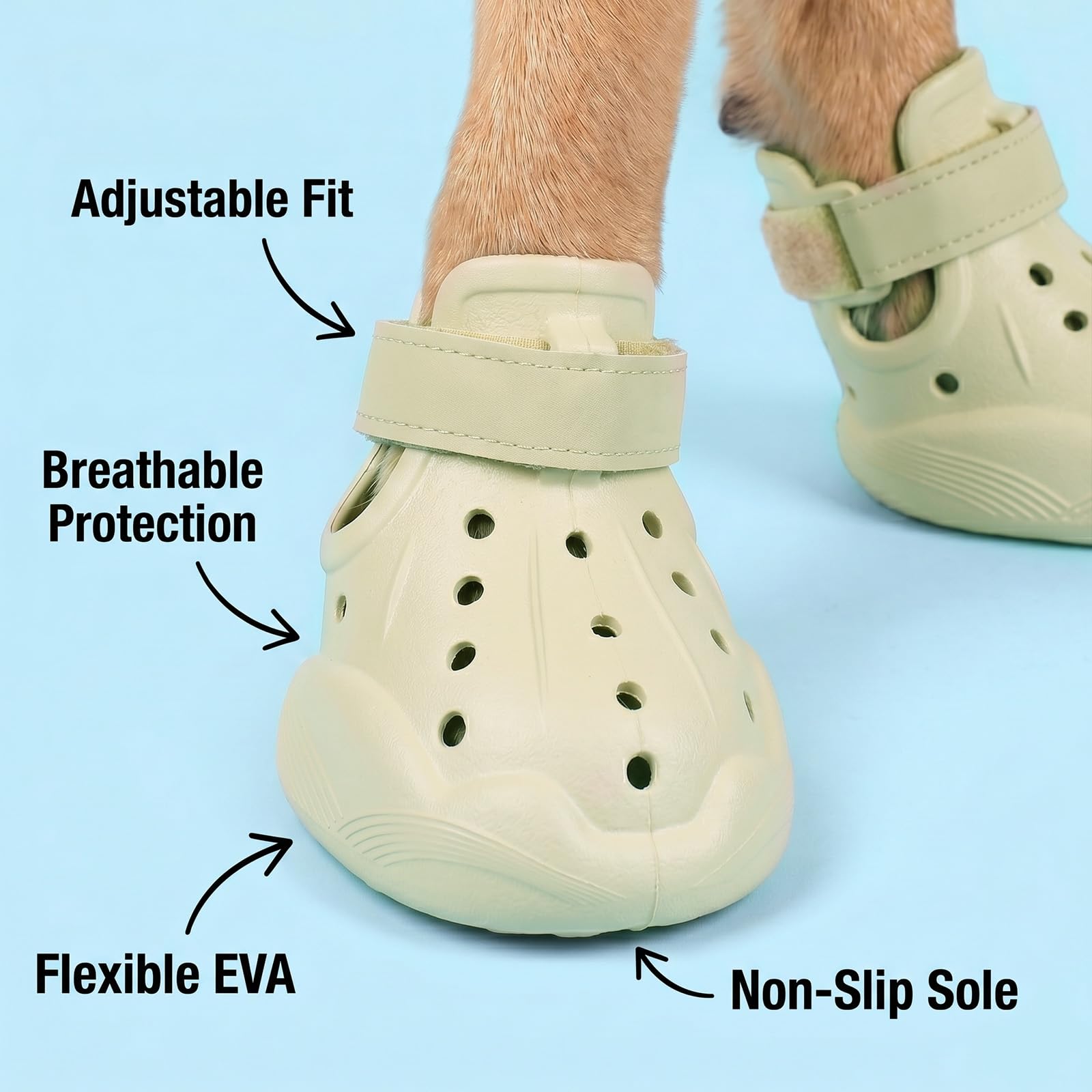 Dog Shoes For Dogs, Clogs Boots Booties Hot Pavement, Rain Waterproof Shoe Summer Sandals