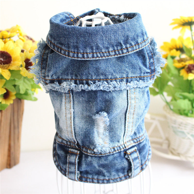 Designer Dog Clothes Small Dog Denim Jacket