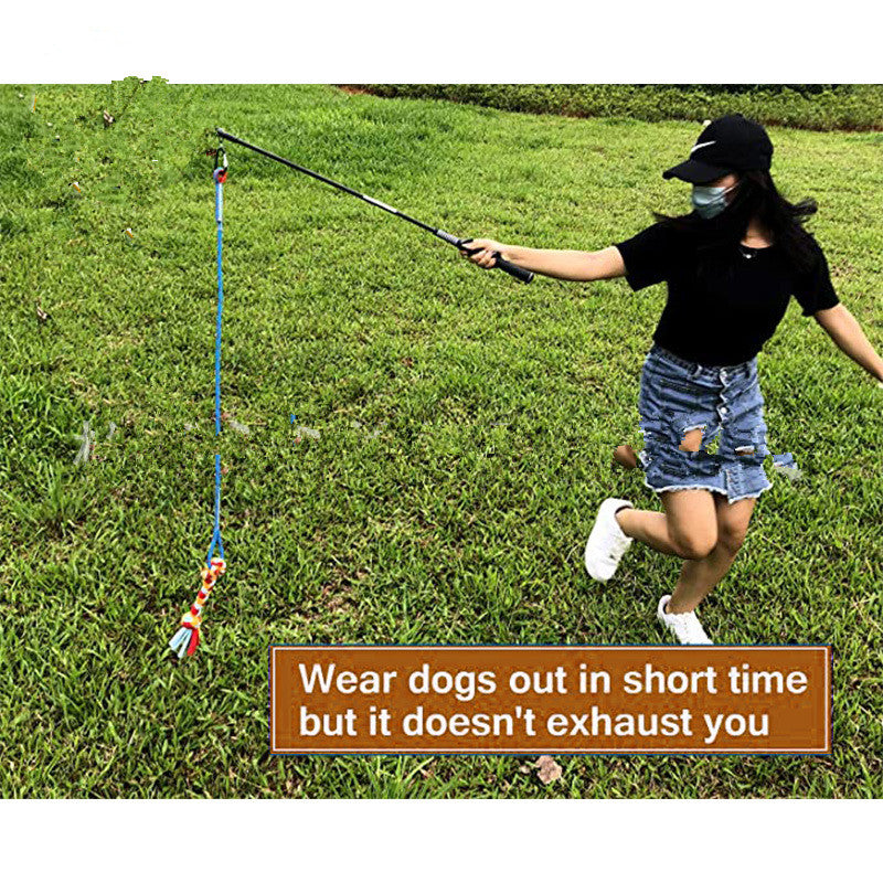 Teaser Rod Bite Pull Cotton Rope Interactive Training Toy