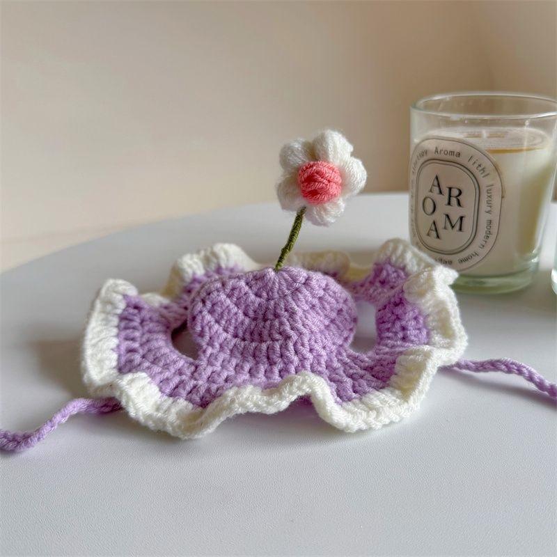 Pet Hat Cute 3D Knitted Wool Bonnet