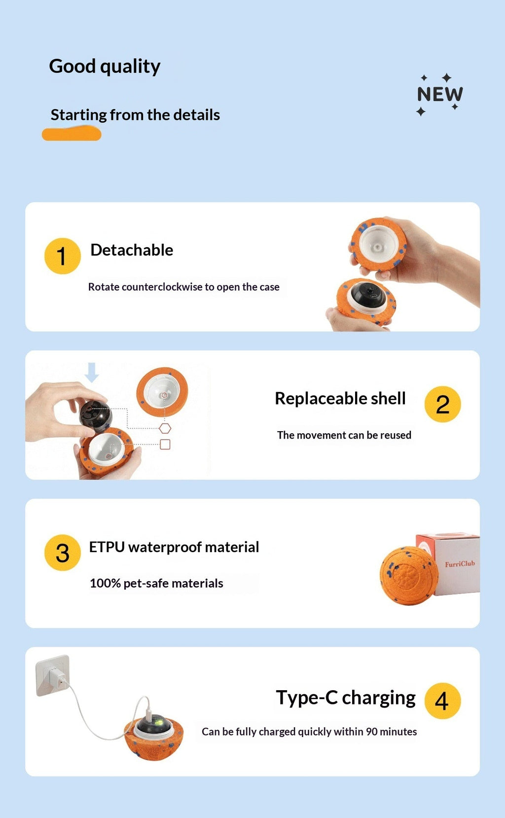 Electric Round Non-Toxic Dog Chew Toy Ball For Training