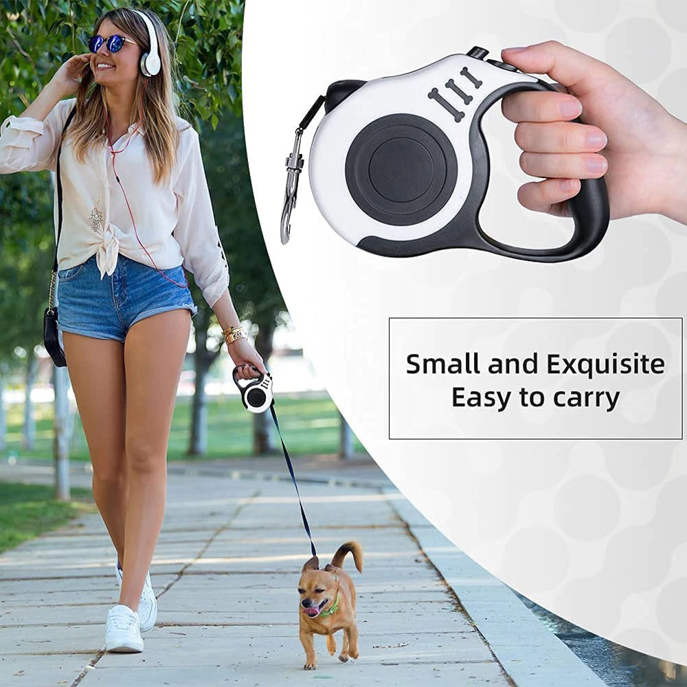 3m And 5m Durable Dog Leash Automatic Retractable Nylon Cat Lead Extension