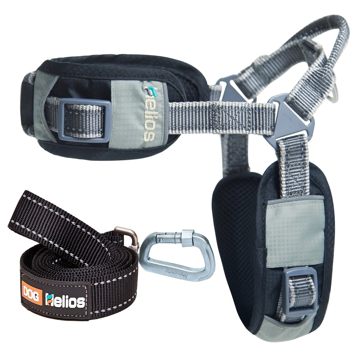 'Geo-turf' Performance Adjustible and Reflective Dog Harness and Leash