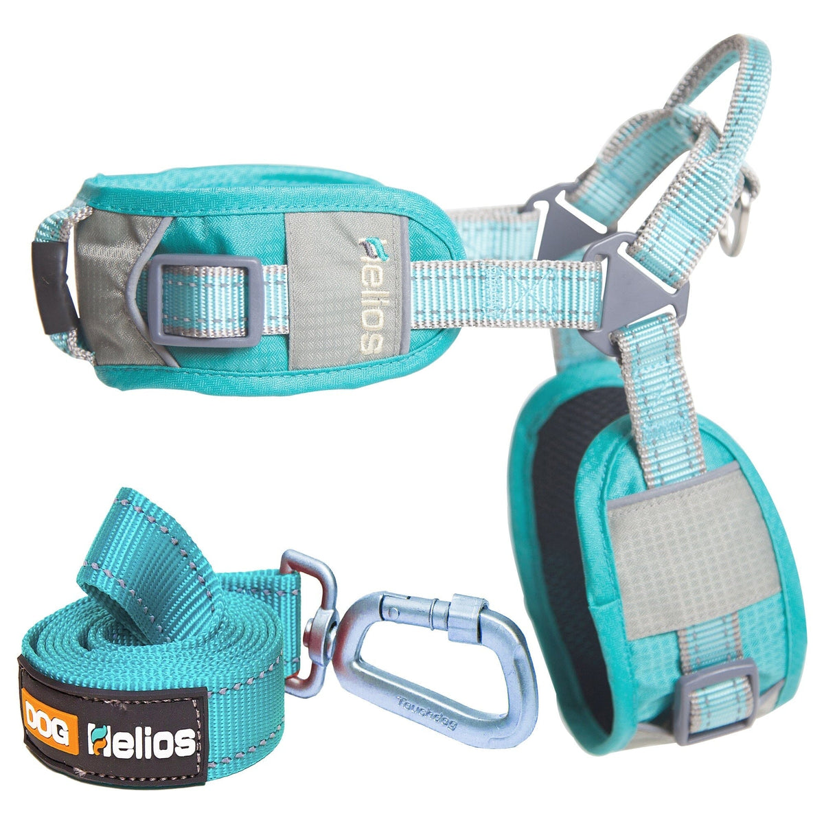'Geo-turf' Performance Adjustible and Reflective Dog Harness and Leash