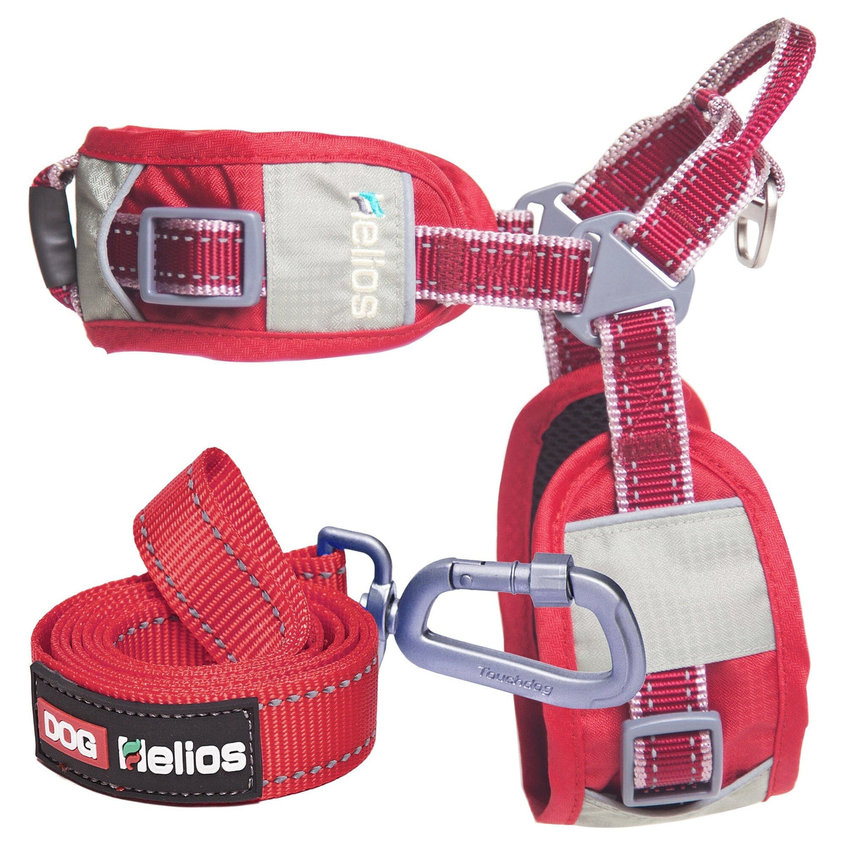'Geo-turf' Performance Adjustible and Reflective Dog Harness and Leash