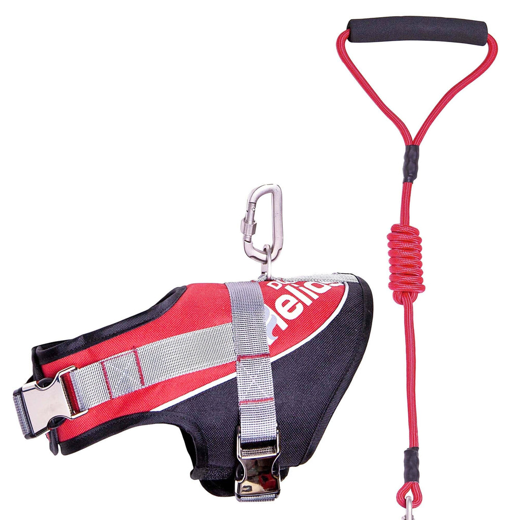 'Bark-Mudder' 2-in-1 Reflective and Adjustable Sporty Dog Harness and Leash