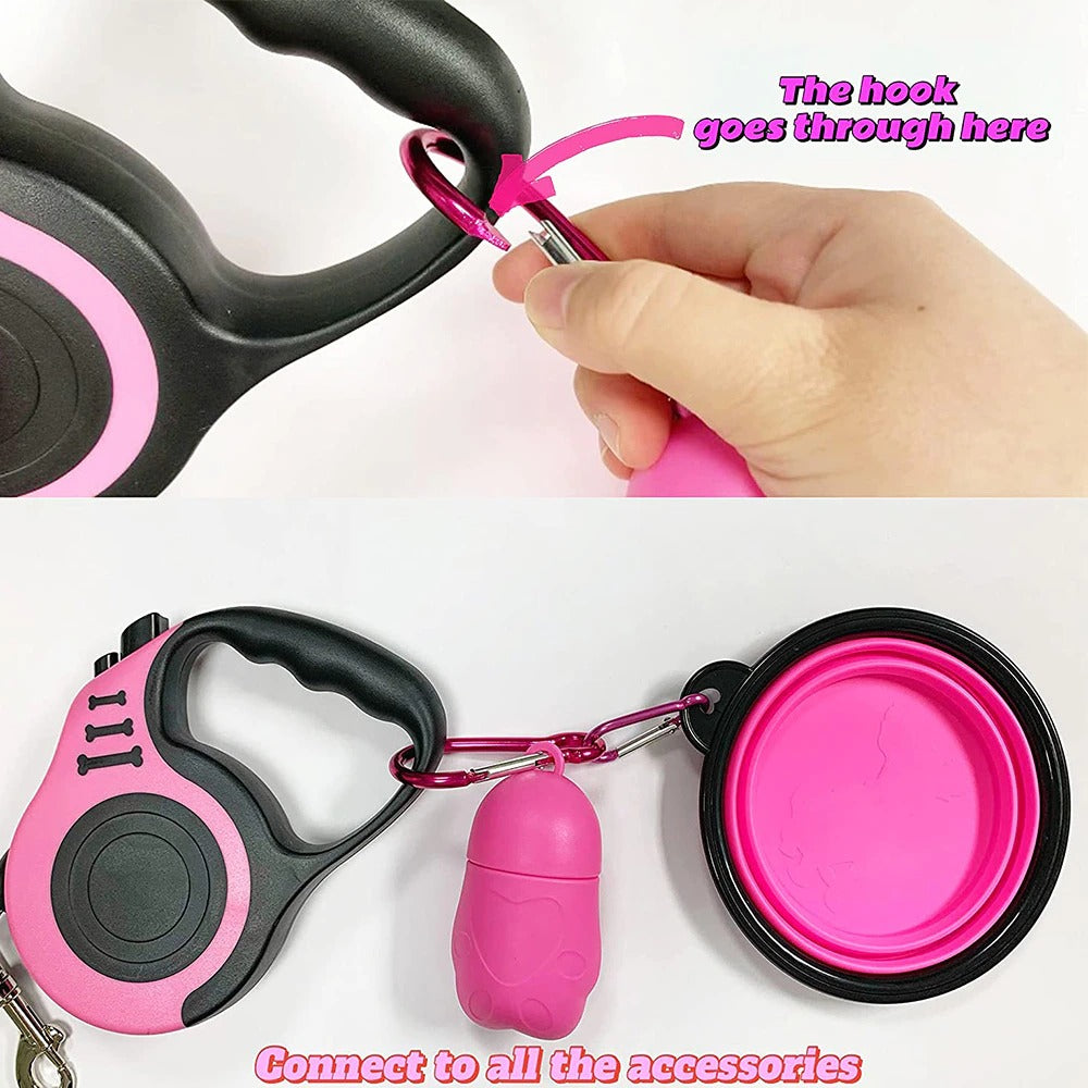 3m And 5m Durable Dog Leash Automatic Retractable Nylon Cat Lead Extension