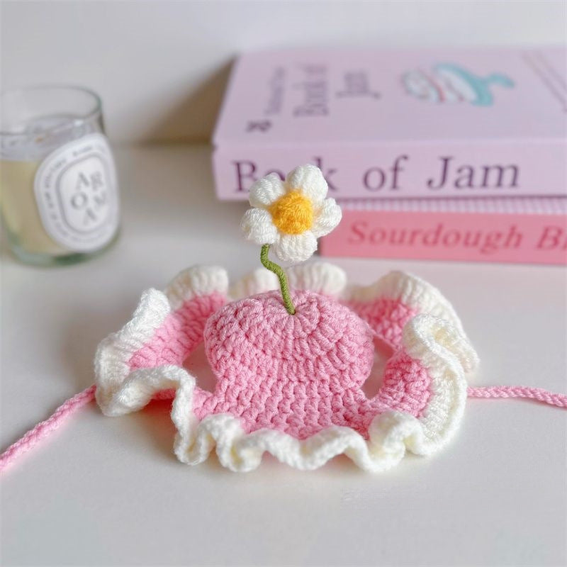 Pet Hat Cute 3D Knitted Wool Bonnet
