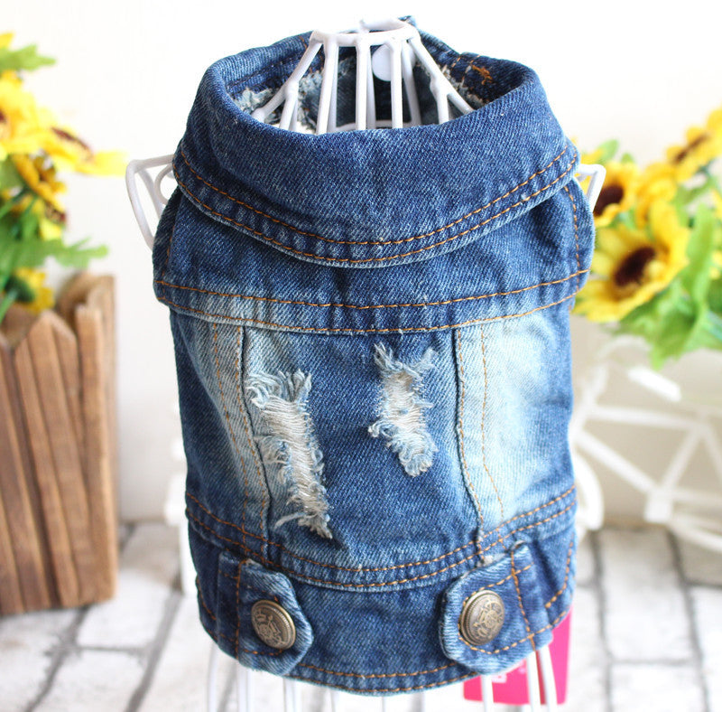 Designer Dog Clothes Small Dog Denim Jacket