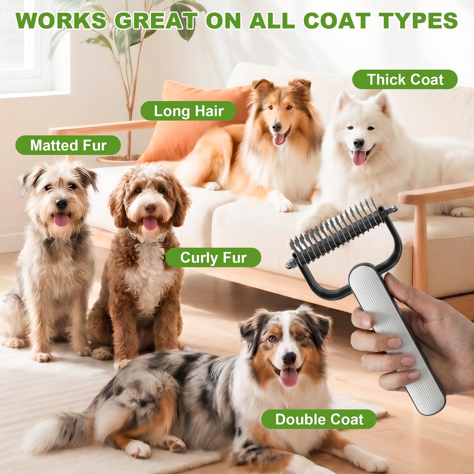 2026 New Double-Sided Dematting Comb For Dogs & Cats