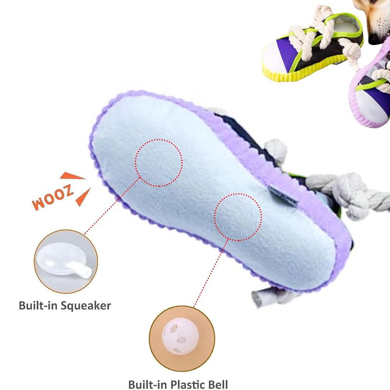 Toy Shoes Pet Cotton Rope Slippers Sound Making Toys
