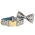 Dusty Blue Floral Set No Pull Harness Set
