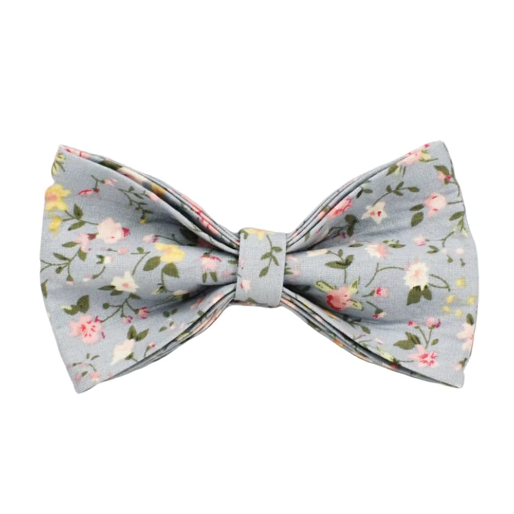 Dusty Blue Floral Set No Pull Harness Set