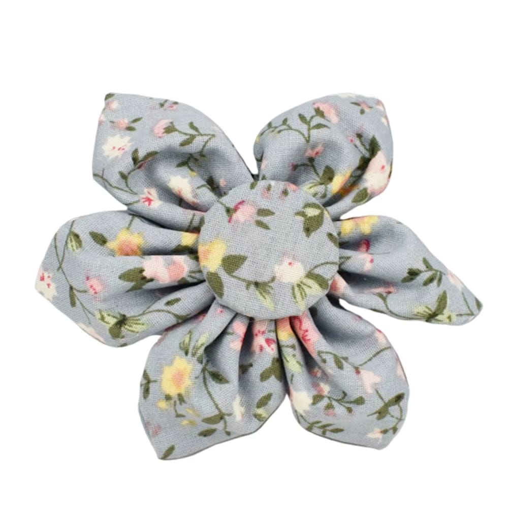 Dusty Blue Floral Set No Pull Harness Set