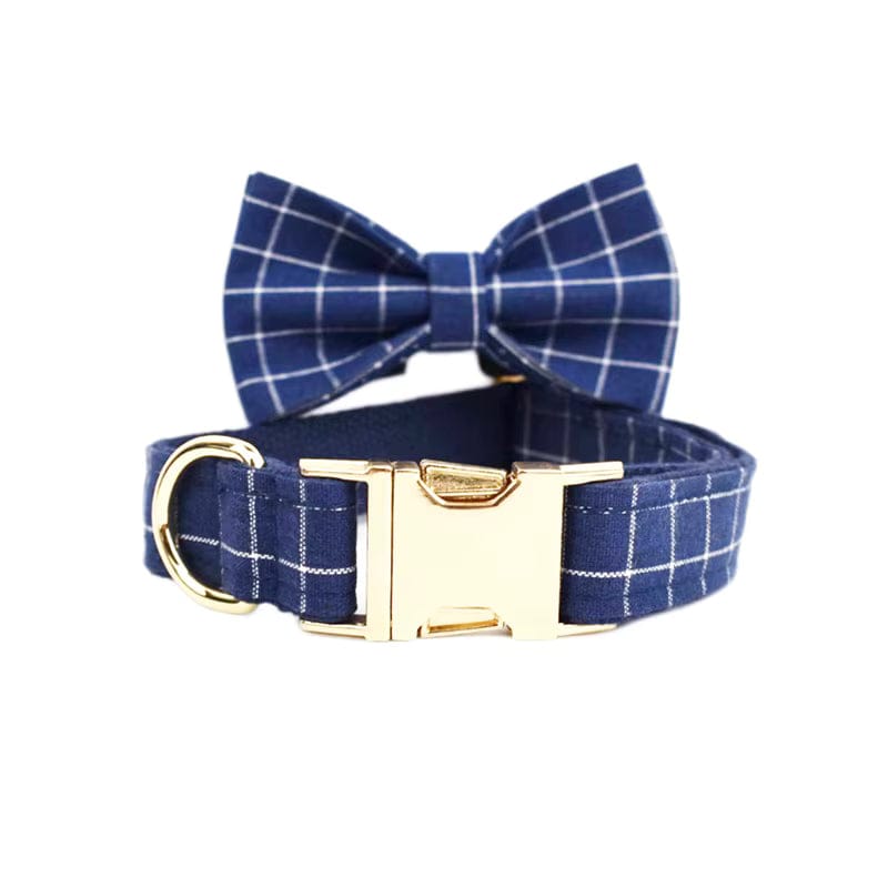 Plaid Dark Blue Harness Set