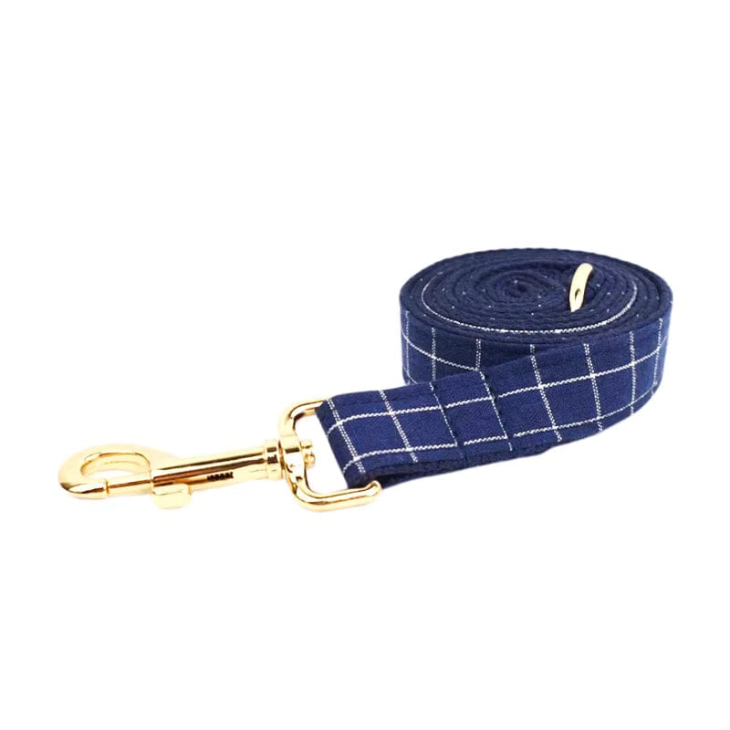 Plaid Dark Blue Harness Set
