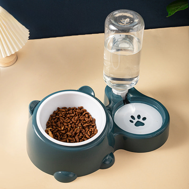Cat Food And Water Bowl Set