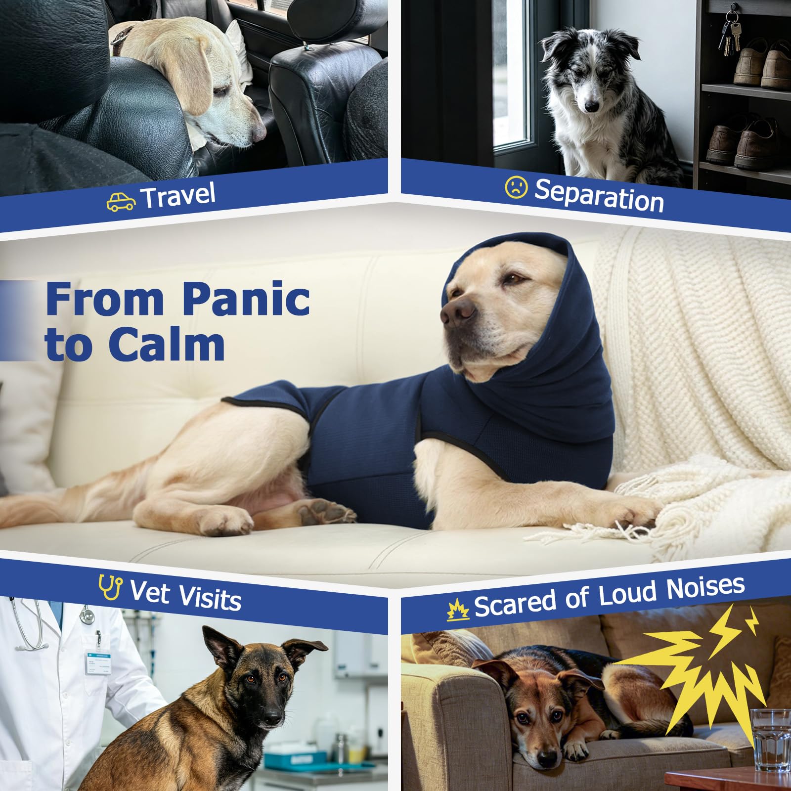 2-in-1 Dog Anxiety Vest With Hood
