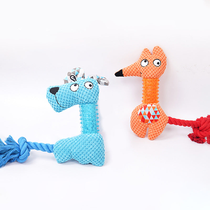 Plush Squeaky Puppy Chew Toy Bite Resistant