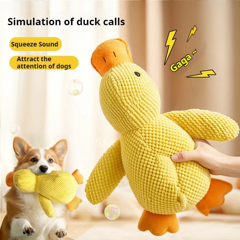 Plush Squeaky Calming Duck Chew Toy