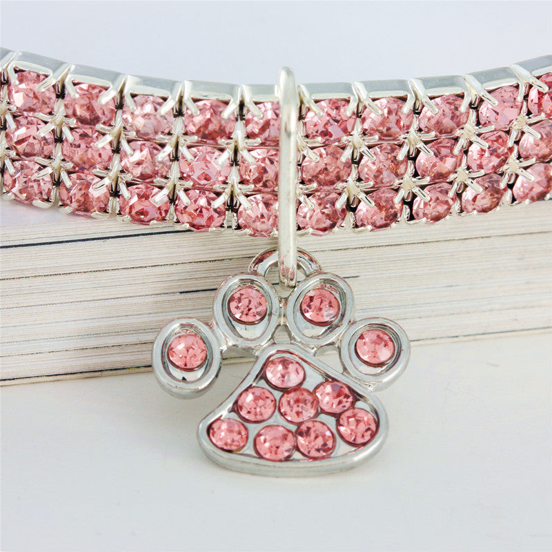 Diamond Pet Collar, Mixed-color Cat And Dog