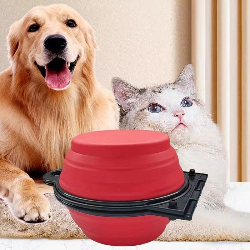 Silicone Outdoor Folding Double Bowl