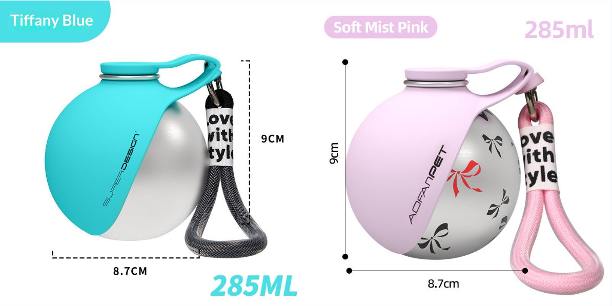 Dog Travel Water Bottle — Stainless Steel