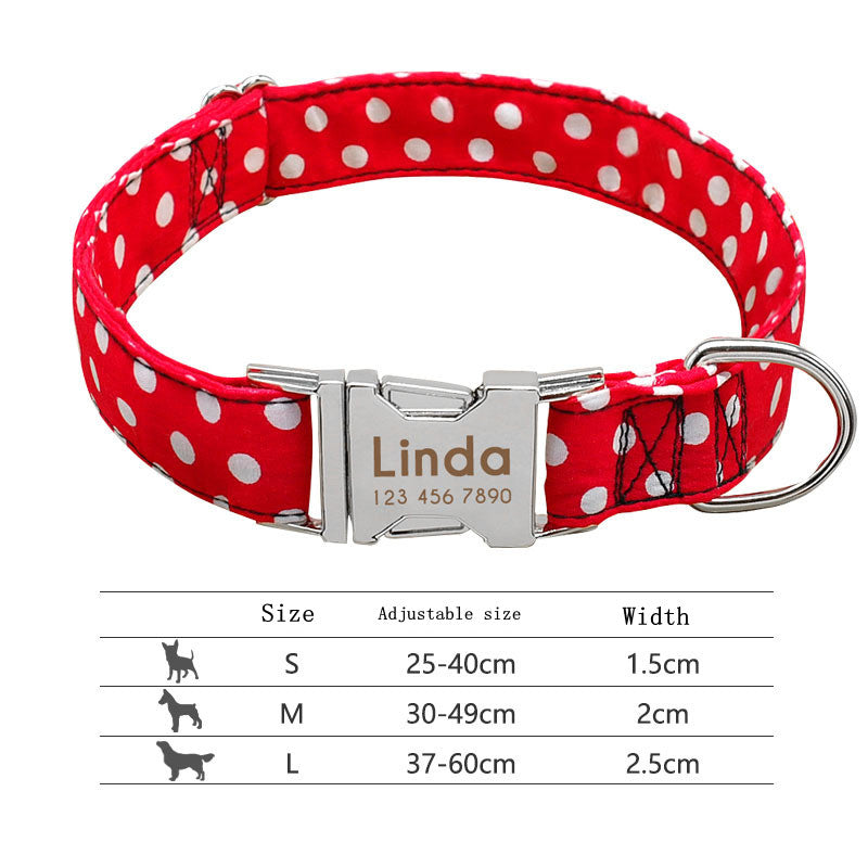 Pet Collar with Lettering